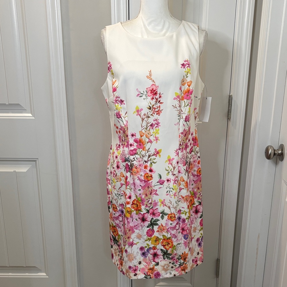 Brannan Elegant Floral Print Mini Dress Size 12 New With Tags